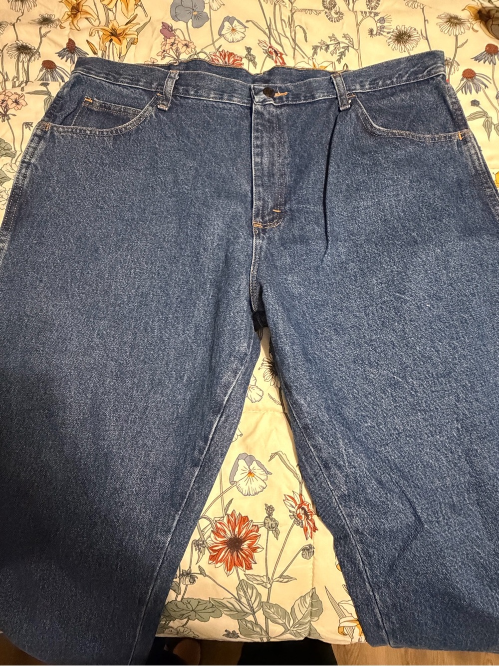 Rustler Men’s Straight Fit Dark Blue Denim Jeans